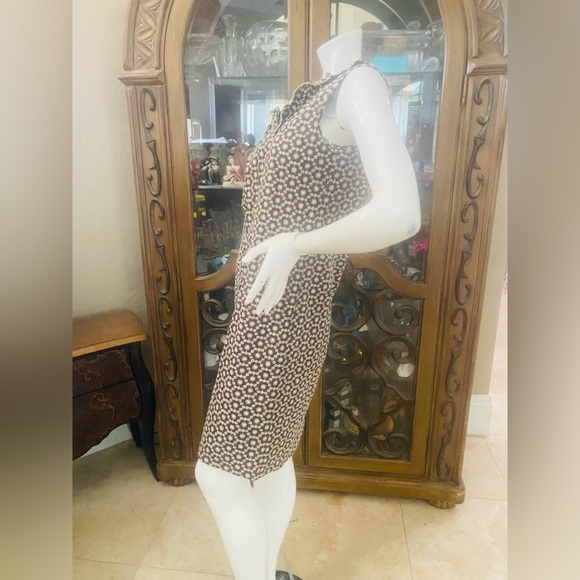 Shannon McLean Brown/Cream Eyelet Dress - Picture 3 of 6